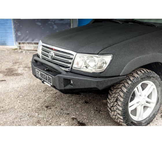 Бампер силовой передний STC Toyota Land Cruiser 100 с защитной дугой и противотуманными фарами STC-TLC100-BF-C1-L1