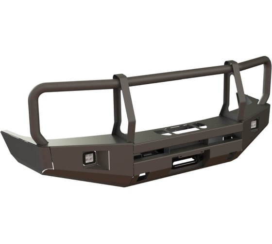 Бампер силовой передний STC Toyota Land Cruiser 105 с защитой фар и противотуманными фарами STC-TLC105-BF-C2-L1