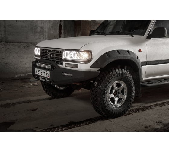 Бампер силовой передний STC Toyota Land Cruiser 80 с защитной дугой STC-TLC80-BF-C1