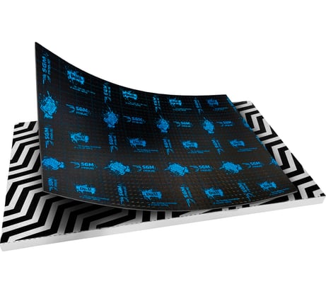 Виброизоляция SGM Premium Prime Dual 4, упаковка - 5 листов (Большие листы 0.5х0.7 м)/ Набор звукоизоляции/ комплект самоклеящаяся шумка SGM.DUAL.2.5