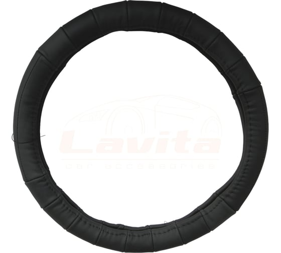 Оплётка на руль LAVITA кожаная, черная LA 26-B302-1-S