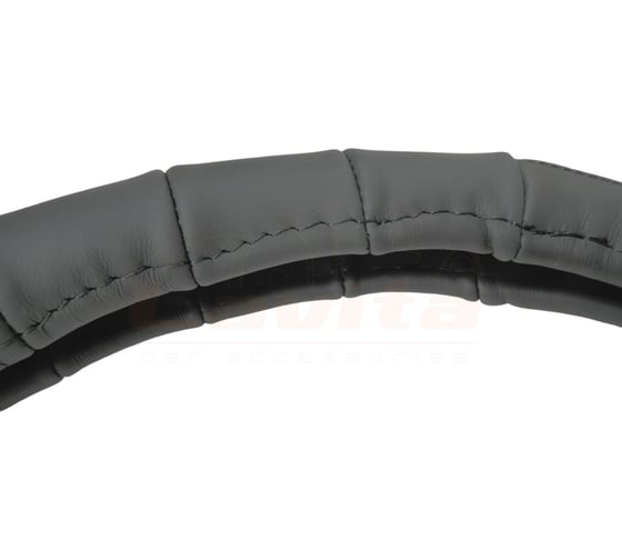 Оплётка на руль LAVITA кожаная, черная LA 26-B302-1-S