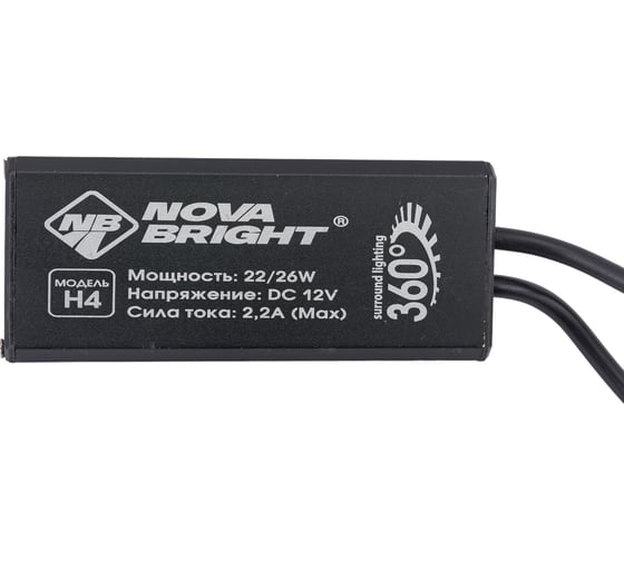 Комплект светодиодных ламп Nova Bright H4, 6000 K, LED, SAMSUNG CERAMIC BASE, DC 12 В 47183