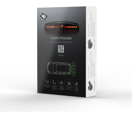 Система парковки с черными датчиками 4Drive 4X-01/M58-Black