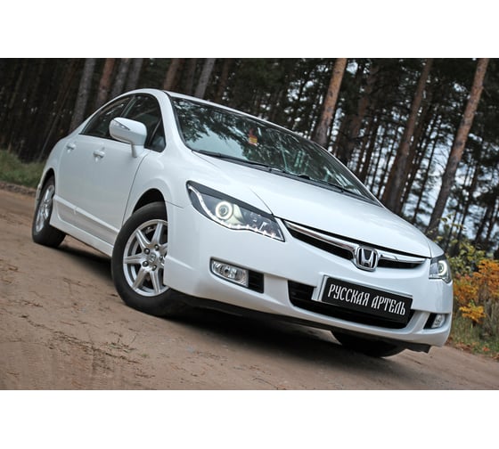 Накладки-реснички на передние фары Русская Артель для Honda Civic седан 2006-2009 г.в. REHC-013500