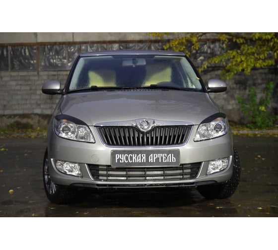 Накладки-реснички на передние фары Русская Артель для Skoda Fabia II 2010-2014 г.в. RESKF-020800