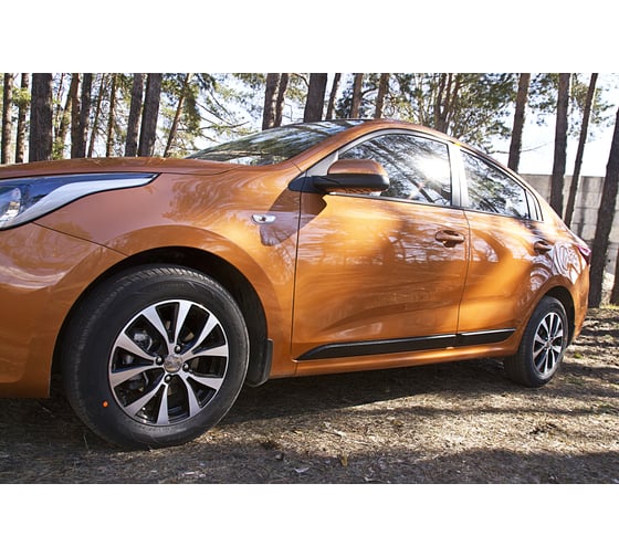 Молдинги на двери Русская Артель для (вариант 2) KIA Rio IV 2017- г.в. MK-078400