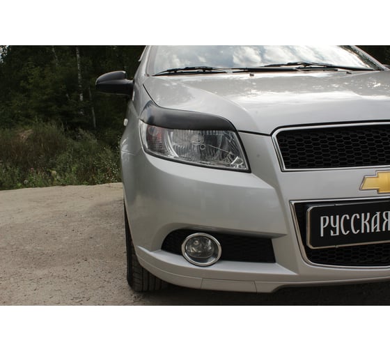 Накладки-реснички на передние фары Русская Артель для Chevrolet Aveo хэтчбек 3/5 дв. 2008-2012 г.в. RECA-018600