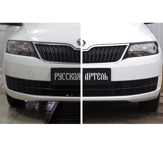 Накладки-реснички на передние фары Русская Артель для Skoda Rapid 2012- г.в. RESR-049100