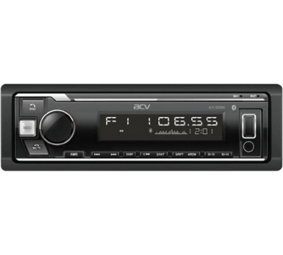Магнитола ACV 1din, белая, Bluetooth, USB/AUX/SD/FM/4х50 AVS-918BW