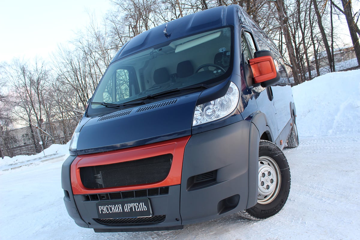 Накладки-реснички на передние фары Русская Артель для Citroen Jumper L1H1  2006-2013 г.в. REFD-021800 - выгодная цена, отзывы, характеристики, фото -  купить в Москве и РФ