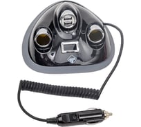 Зарядное устройство-разветвитель Nova Bright электропит., 2 гнезда + 2 USB-порта, 2100 мА 38448