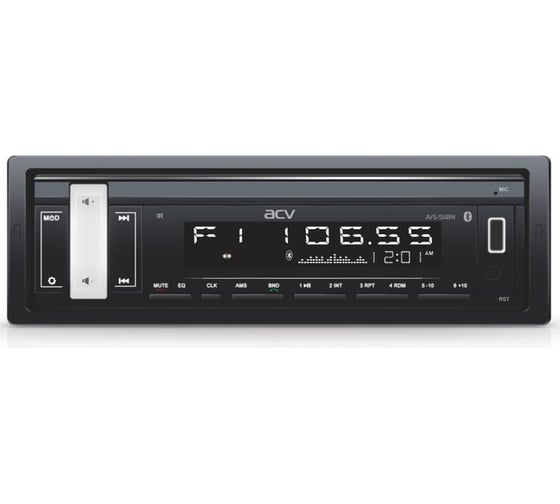 Магнитола ACV 1din/белая/Bluetooth/USB/AUX/SD/FM/4х50 ACV AVS-914BW 1