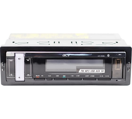Магнитола ACV 1din/зеленая/Bluetooth/USB/AUX/SD/FM/4х50 ACV AVS-914BG