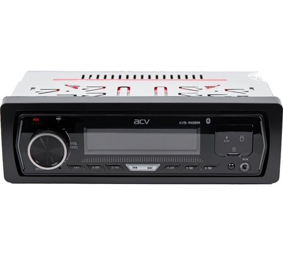 Магнитола ACV 1din/мультицвет/BT/2USB/AUX/SD/FM/3RCA/SUB/QC/4х50 ACV AVS-942BM