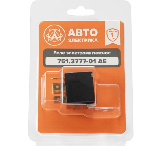 Реле АВТОЭЛЕКТРИКА 751.3777-01 в блистере (ан. 901.3747-01,981.3777-01) 5-конт. с карм.под кронш.(20/10А 24В) 751.3777-01 08.01455