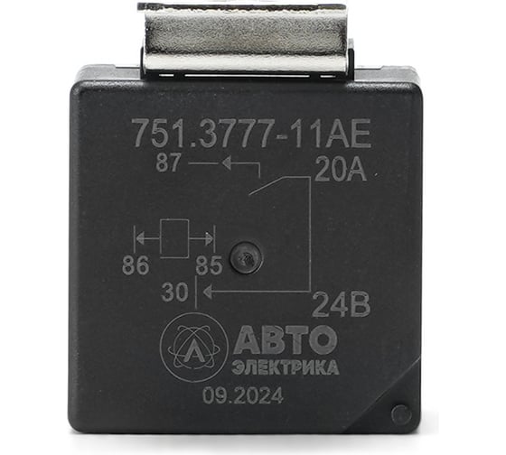 Реле АВТОЭЛЕКТРИКА 751.3777-11 в блистере (ан. 901.3747-11,981.3777-11) 4-х конт. с карм. под кронш.(20А 24В) 751.3777-11 08.01456