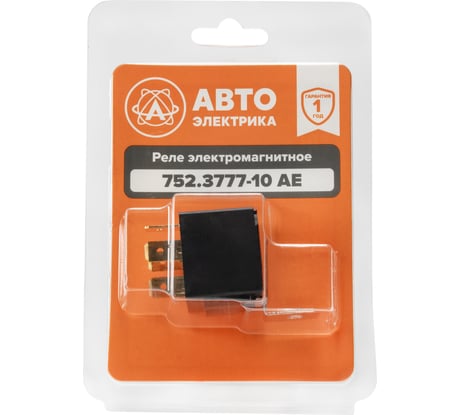 Реле АВТОЭЛЕКТРИКА 752.3777-10 в блистере (ан.902.3747-10,982.3777-10) 4-конт.с крон.и помехопод.рез.30А 12В 752.3777-10 08.01457