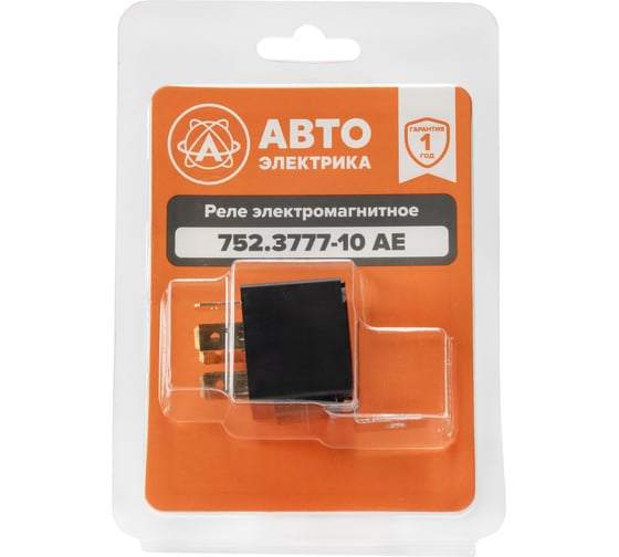 Реле АВТОЭЛЕКТРИКА 752.3777-10 в блистере (ан.902.3747-10,982.3777-10) 4-конт.с крон.и помехопод.рез.30А 12В 752.3777-10 08.01457 1