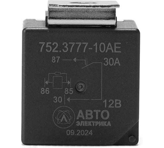 Реле АВТОЭЛЕКТРИКА 752.3777-10 в блистере (ан.902.3747-10,982.3777-10) 4-конт.с крон.и помехопод.рез.30А 12В 752.3777-10 08.01457