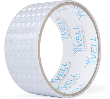 Светоотражающая лента Vell белая RT, 50 мм х 2,5 м 1376476