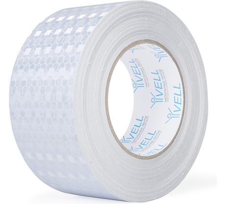 Светоотражающая лента Vell белая RT, 50 мм х 30 м 1376479