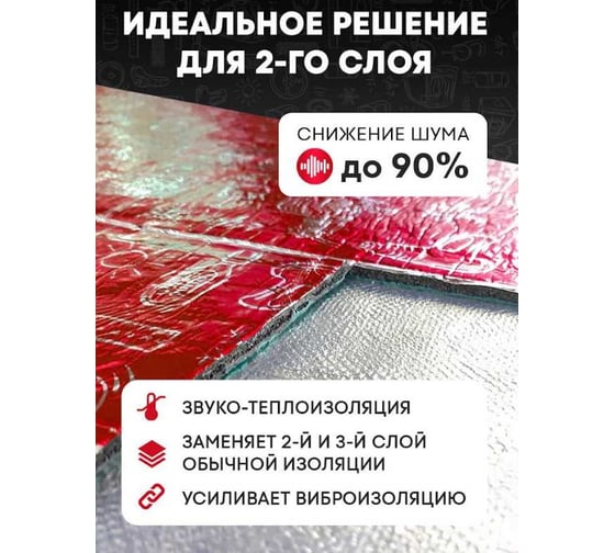 Шумоизоляция многослойная Dreamcar Best 7 мм, 33х25 см, 20 листов в пачке DC-000-0887603P2012