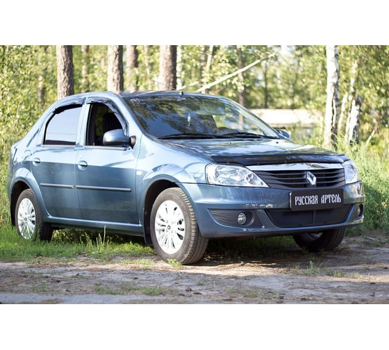 Защитная сетка переднего бампера Русская Артель для Renault Logan 2010-2013 SBRL-046202