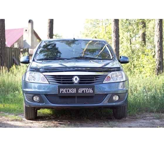 Защитная сетка переднего бампера Русская Артель для Renault Logan 2010-2013 SBRL-046202