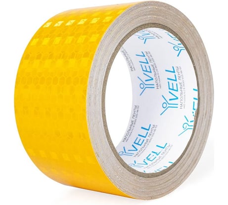 Светоотражающая лента, желтая, RT, 50 мм х 10 м Vell 1376482