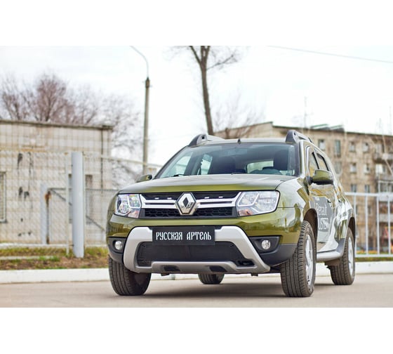 Защитная сетка решетки переднего бампера Русская Артель для Renault Duster 2015- SRR-135202