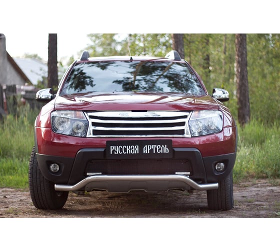 Защитная сетка переднего бампера Русская Артель (дхо+обвес) для Renault Duster 2010-2014 SBRD-046032 1