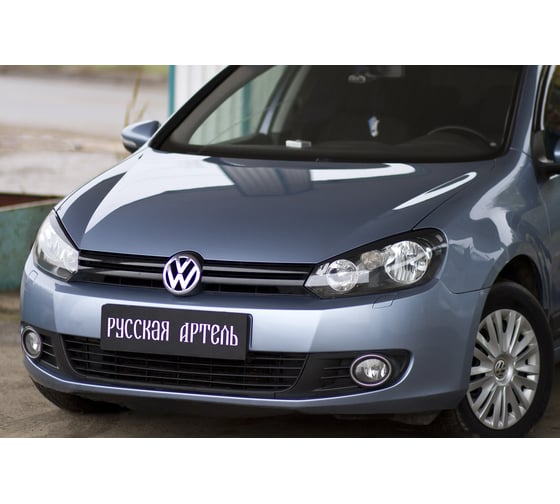 Накладки-реснички на передние фары Русская Артель для Volkswagen Golf VI 2009-2012 г.в. REV-081200