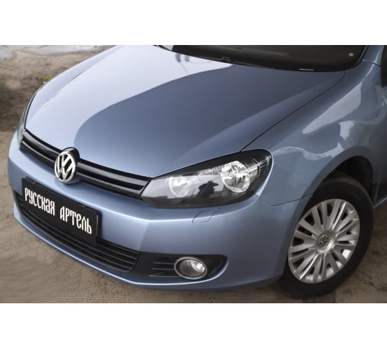 Накладки-реснички на передние фары Русская Артель для Volkswagen Golf VI 2009-2012 г.в. REV-081200