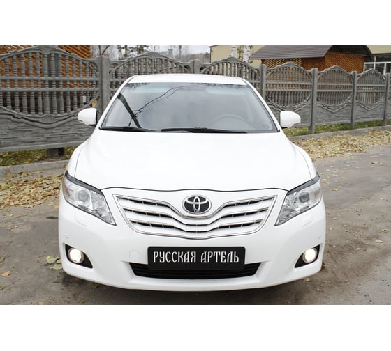 Накладки-реснички на передние фары Русская Артель для Toyota Camry V40 2006-2011 г.в. (укороченные) RETC4-004400