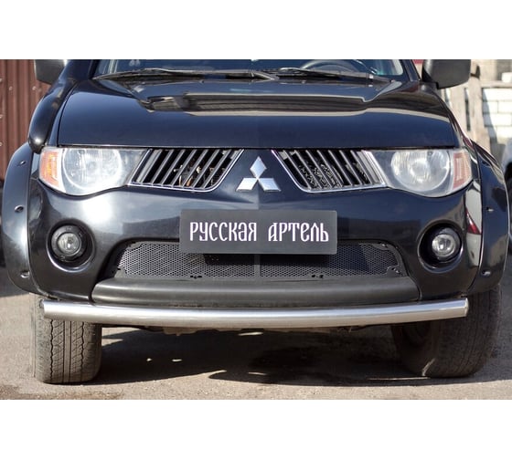 Защитная сетка переднего бампера Русская Артель для Mitsubishi L200 2007-2010 SBML-048502