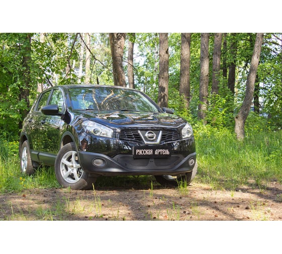 Защитная сетка решетки переднего бампера Русская Артель для Nissan Qashqai 2011-2014 SRN-136702
