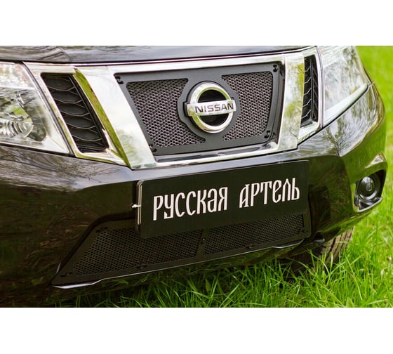 Защитная сетка решетки переднего бампера Русская Артель для Nissan Terrano 2014- SRN-136302