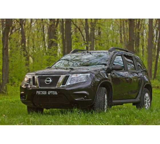Защитная сетка решетки переднего бампера Русская Артель для Nissan Terrano 2014- SRN-136302