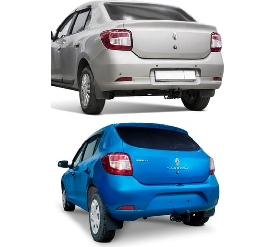 Фаркоп разборный для Renault Logan II седан 2014-2018/2018-н.в./Logan Stepway седан Rival F.4702.001