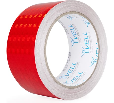 Светоотражающая лента Vell красная RT, 50 мм х 9,5 м 1376486