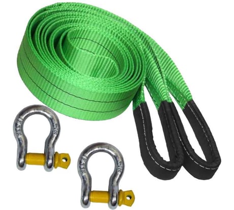 Трос буксировочный ТРАСТ БТЛ 7тн 5 метров, ширина 60 мм, скоба/скоба 4687206260399