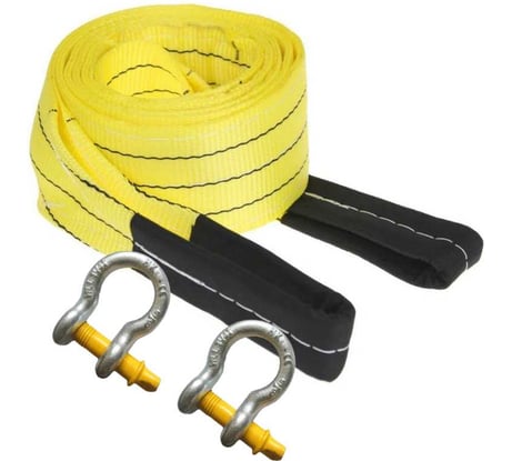 Трос буксировочный ТРАСТ БТЛ 12тн 5 метров, ширина 90 мм, скоба/скоба 4687206260443