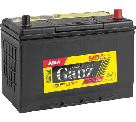 Аккумулятор GANZ PRO-Line JIS 95 А/ч, обратный, R+, 304x173x220 мм, D31 EN, 820 А G1190950