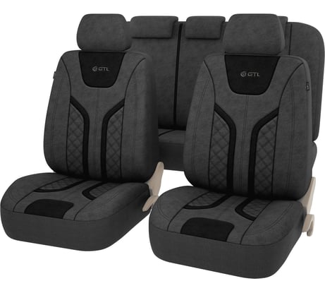 Чехлы GTL Lord серо-черный, велюр 132764