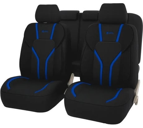 Чехлы GTL Triumf черно-синий, с боковыми поддержками, полиэстер + пинэйпл 133070