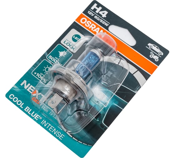 Автолампа Osram H4 60/55 P43t-38+100% COOL BLUE INTENSE NextGen до 5000K 12V 64193CBN-01B