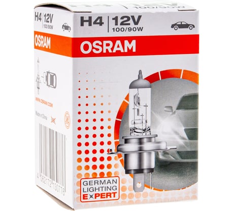 Автолампа H4 (100/90) P43t-38 12В 62204CLC Osram 034174