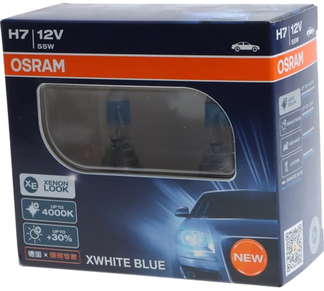 Автолампа H7 55 PX26d+30 XWHITE BLUE 4000К 2 штуки 12В 62210XWB-HCB Osram 017070