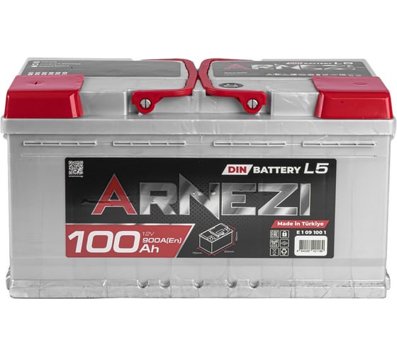Аккумулятор Arnezi DIN SMF 100 А/ч прямой L+ 353x175x190 L5 EN 900 А E1091001